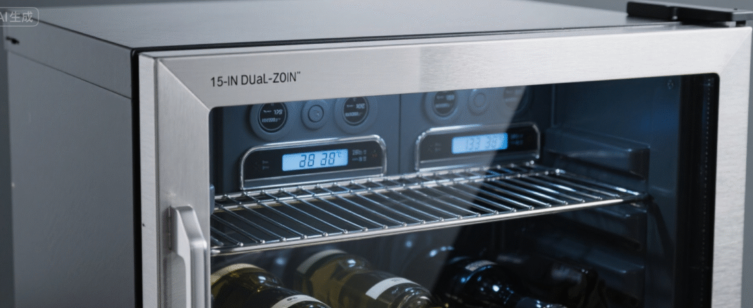 15-Inch Dual-Zone Wine Cooler for Compact Spaces