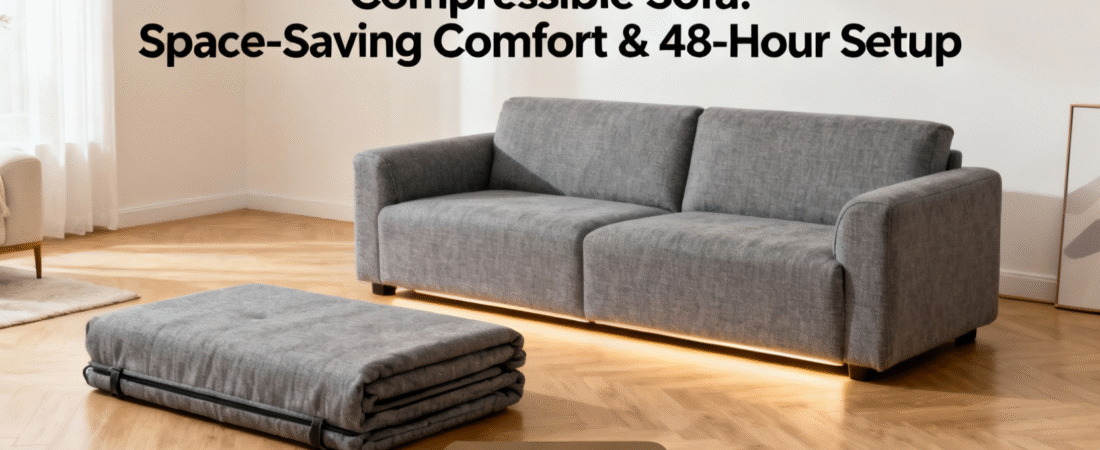 Compressible Sofa: Space-Saving Comfort & 48-Hour Setup