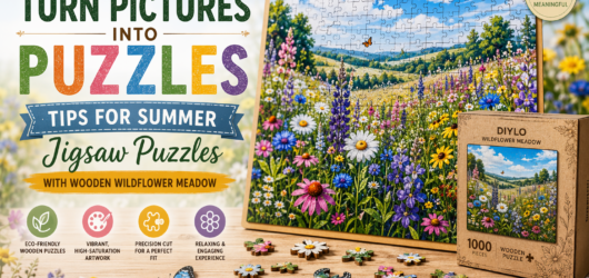 How to Turn Pictures into Puzzles: Tips for Summer Jigsaw Puzzles with Wooden Wildflower Meadow